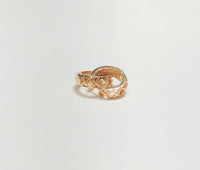 Rose Gold Huggie Diamond Earrings (14K)