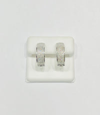 Six-Row Huggie Diamond Earrings (14K)