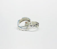 Six-Row Huggie Diamond Earrings (14K)