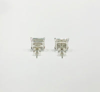 Square Diamond Stud Earrings (14K)