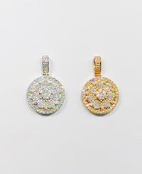 Cluster Round Diamond Pendant (14K)