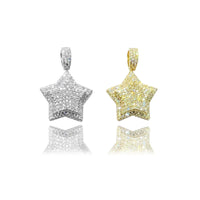 Double Layer Star Diamond Pendant (14K)
