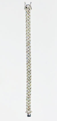 Diamond White Gold Miami Cuban Link Bracelet (14K).