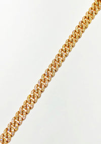 Diamond Rose Gold Miami Cuban link Bracelet (14K).