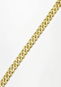 Diamond Miami Yellow Gold Cuban link Bracelet (14K).