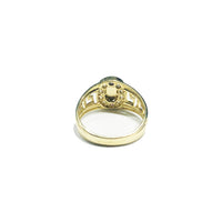 Two-Tone Saint Lazarus CZ Ring (14K)