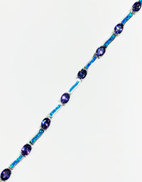Blue Opal CZ Bracelet (Silver)