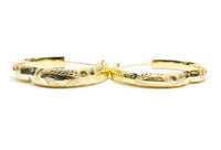 Yellow Gold Diamond Cut Bangle (14K)