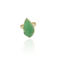 Jade Teardrop Ring (14K)