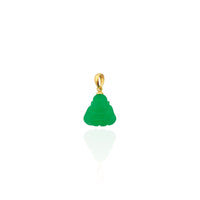 Mini Jade Buddha Pendant (14K)