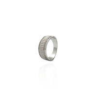 Channel-Set Diamond Milgrain Band (14K)