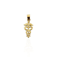Diamond-Cut Caduceus Pendant (14K)