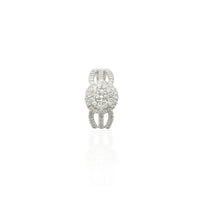 Iced-Out Round Diamond Ring (14K)