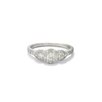 Iced-Out Heart & Round Diamond Ring (14K)