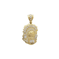 Iced Out Indian Head Pendant (14K)