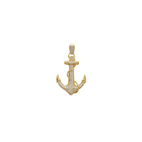 Small Size Iced-Out Anchor Pendant (14K) Popular Jewelry New York