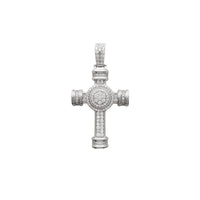 Iced-Out Cocktail Cross Pendant (Silver) Popular Jewelry New York