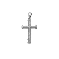 Iced-Out Cross Pendant (Silver) Popular Jewelry New York