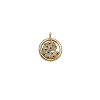 Iced-Out Jaguar Round CZ Pendant (14K)