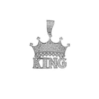 Iced-Out King's Crown Pendant (Silver) Popular Jewelry New York