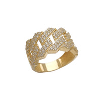 Iced-Out Monaco Edged Ring (14K) Popular Jewelry New York