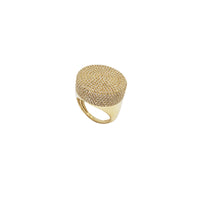 Iced-Out Pillar CZ Ring (14K)