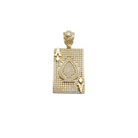 Iced-Out Poker Card CZ Pendant (14K)