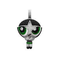 Iced-Out The Powerpuff Girls Buttercup Pendant (Silver) Popular Jewelry New York