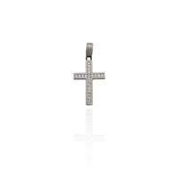 Iced-Out Cross CZ Pendant (Silver) New York Popular Jewelry