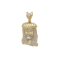 Iced-Out Cuban Crown Jesus Head Small Pendant (10K) Popular Jewelry New York