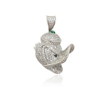 Iced-Out Donald Duck Pendant (Silver) Popular Jewelry New York