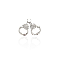 Iced-Out Hand Cuff CZ Pendant (Silver) New York Popular Jewelry