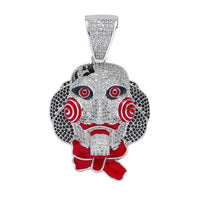 Iced-Out Jigsaw Head Pendant (Silver) Popular Jewelry New York