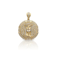 Iced-Out Medallion Jesus Head Pendant (14K) Popular Jewelry New York