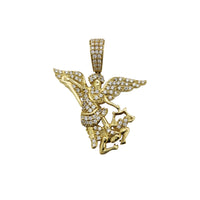 Iced-Out Saint Michael CZ Pendant (14K) Popular Jewelry New York