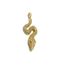 Iced-Out Snake CZ Pendant (14K) Popular Jewelry New York