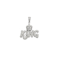 Iced-out King Crown CZ Pendant (Silver)