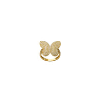 Iced Out Butterfly Ring (14K)