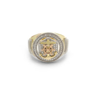 Iced Out Anchor Ship Wheel Ring (14K) Popular Jewelry New York