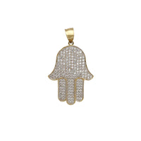 Iced Out Hamsa Hand CZ Pendant (14K) Popular Jewelry New York