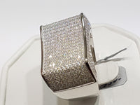 Iced-Out Micro Pave CZ Ring Silver - Lucky Diamond 恆福珠寶金行 New York City 169 Canal Street 10013 Jewelry store Playboi Charlie Chinatown @luckydiamondny 2124311180