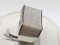 Iced-Out Micro Pave CZ Ring Silver - Lucky Diamond 恆福珠寶金行 New York City 169 Canal Street 10013 Jewelry store Playboi Charlie Chinatown @luckydiamondny 2124311180