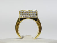 Iced-Out Pave Square Ring Silver - Lucky Diamond 恆福珠寶金行 New York City 169 Canal Street 10013 Jewelry store Playboi Charlie Chinatown @luckydiamondny 2124311180