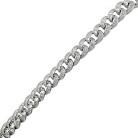 Icy Baguettes Italian Cuban Bracelet (Silver) Popular Jewelry New York