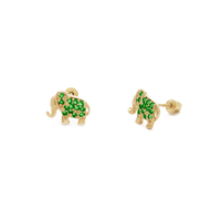Icy Elephant Stud Earrings (14K)