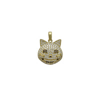 Icy Smiling Kitty Face Emoji Pendant (14K) Popular Jewelry New York