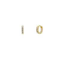 In & Out Pave Huggie Earrings (14K) Popular Jewelry New York