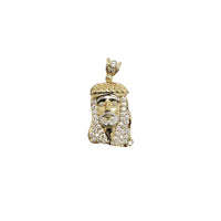 Cuban-Link Crown Icy Jesus Head Pendant (10K)