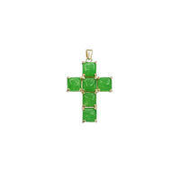 Jade Blocks Cross Pendant (SS)
