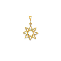 Outlined Sunburst Pendant (14K)